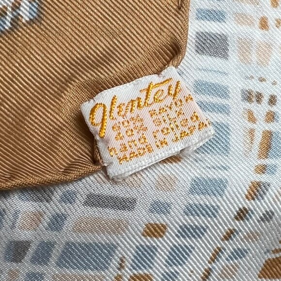 Vintage Silk Scarf Headband Babushka Bandana Old Money Quiet Luxury Preppy Boho - Picture 2 of 4